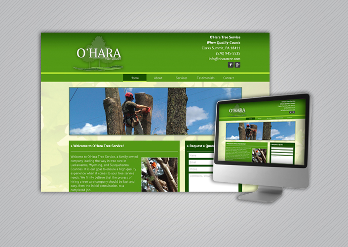 O'Hara Tree Service Web Design