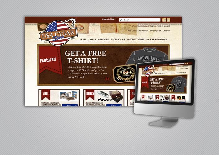 USA Cigar Store Web Design